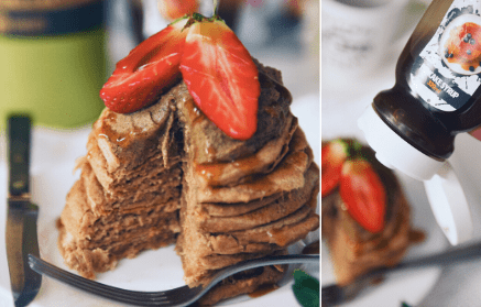 Fitness recipe: Fluffy vegan pancakes with protein cream