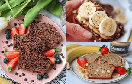 3 delicious banana bread recipes full of fibre and protein