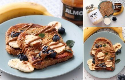 Fitness French toast recipe made of 4 ingredients