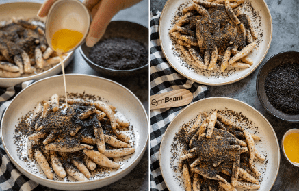 Fitness recipe: Poppy seed and nut rolls from curd dough