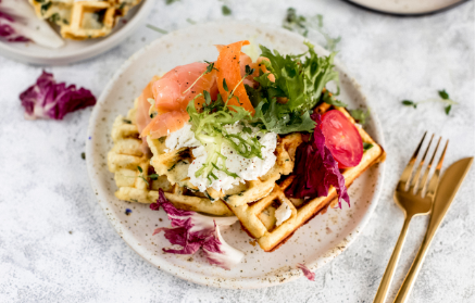 Fitness Recipe: Savoury Spinach Waffles with Smoked Salmon