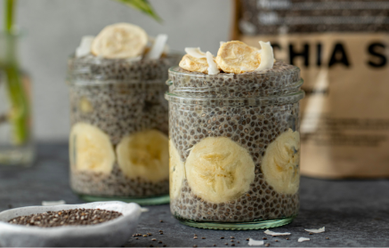 Fitness Recipe: Quick Banana Chia Pudding with Almond Milk