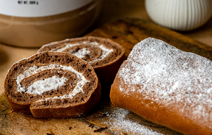 Fitness Recipe: Cocoa Roll with Stracciatella Cream