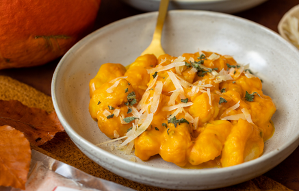 Fitness Recipe: Quark Gnocchi with Pumpkin Sauce