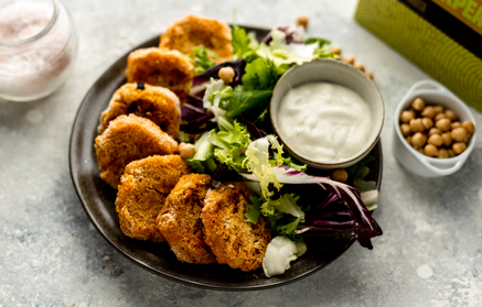 Fitness Recipe: Sweet Potato Falafel with Yoghurt Dip