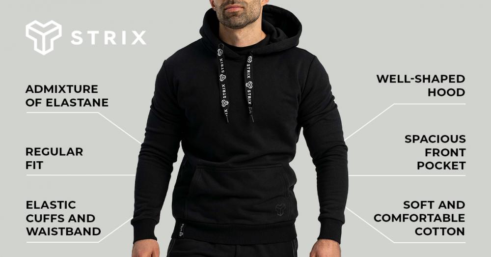 Mikina Hoodie Aster black - STRIX