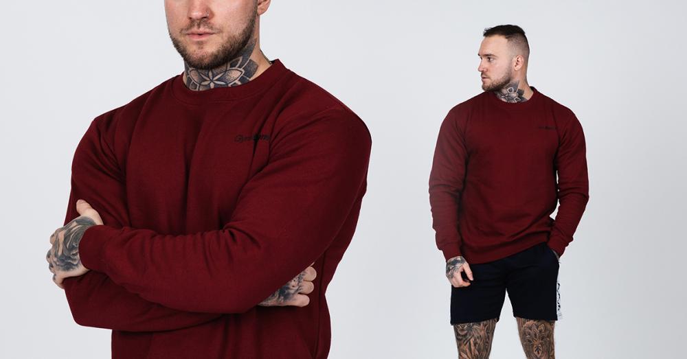 Men‘s Basic Jumper Burgundy - Gymbeam