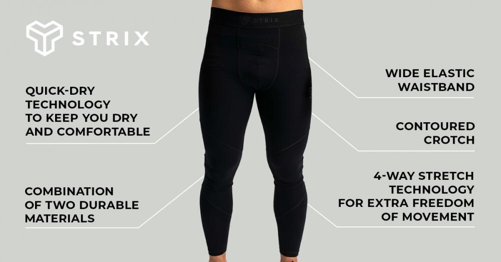 Men‘s Essential Leggings Black - STRIX