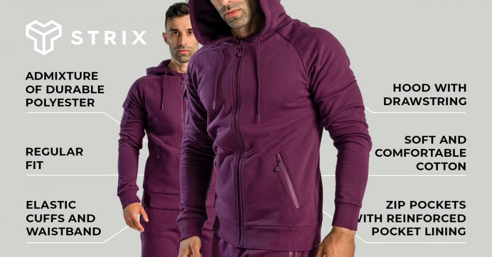 Nova Zip Up Hoodie Plum - STRIX