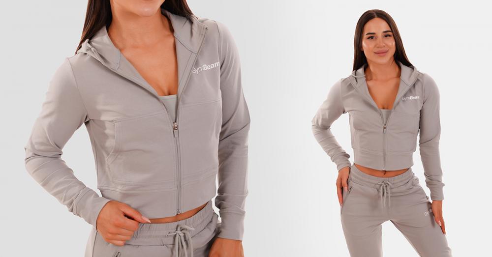 Hoodie Zip-up TRN grey - GymBeam