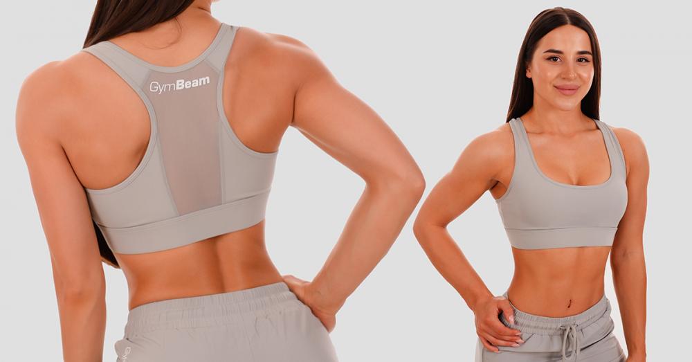  Mesh Panel Sports Bra black - GymBeam