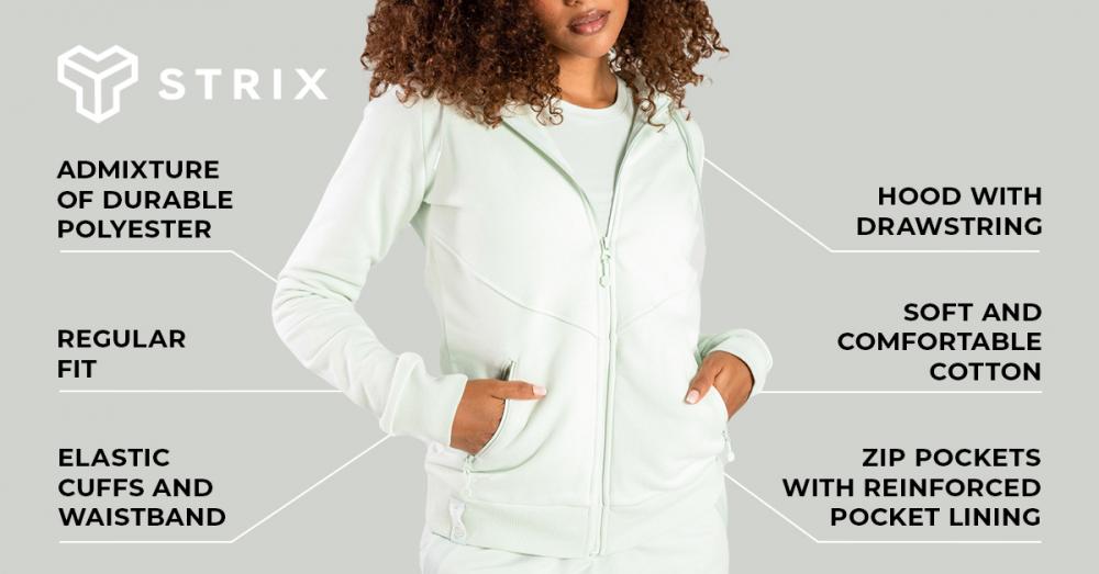 Women‘s Nova Zip Up Hoodie Moon Grey - STRIX