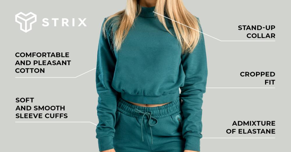 Women’s Essential High-Neck Jumper Deep Teal - STRIX