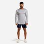 Statement Muscle Grey Long Sleeve T-shirt - SQUATWOLF