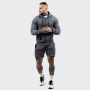 Men’s Zipper Hoodie Grey Black - GymBeam