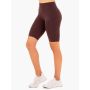 Women‘s Reset High-Waisted Pocket Bike Shorts Chocolate - Ryderwear