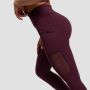 Women‘s Leggings Mesh Panel Eggplant - GymBeam