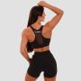 Mesh Panel Sports Bra Black - GymBeam