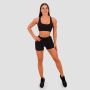 Mesh Panel Sports Bra Black - GymBeam