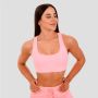 Mesh Panel Sports Bra Pink - GymBeam