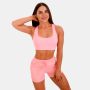 Mesh Panel Sports Bra Pink - GymBeam