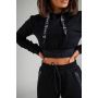 Women‘s Essential Cropped Hoodie Black - STRIX