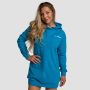 Women‘s Limitless Longline Hoodie Aquamarine - GymBeam