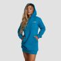 Women‘s Limitless Longline Hoodie Aquamarine - GymBeam