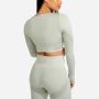 Marl Seamless Crop Top Ice - SQUATWOLF