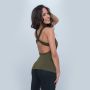 Women’s Crossed Tank Top Military Green - GymBeam