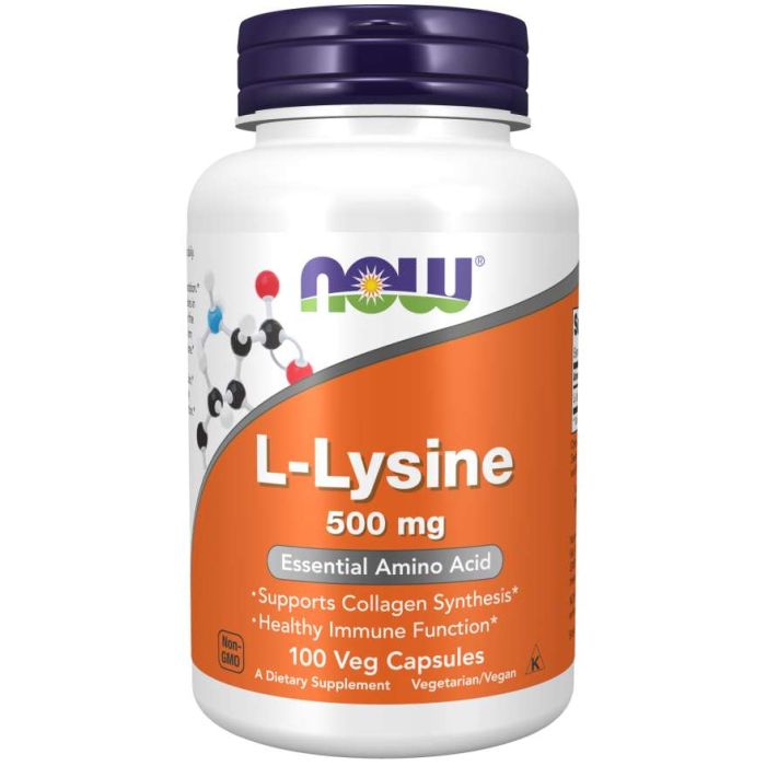 L-Lysine 500 mg Vegan Caps - NOW Foods