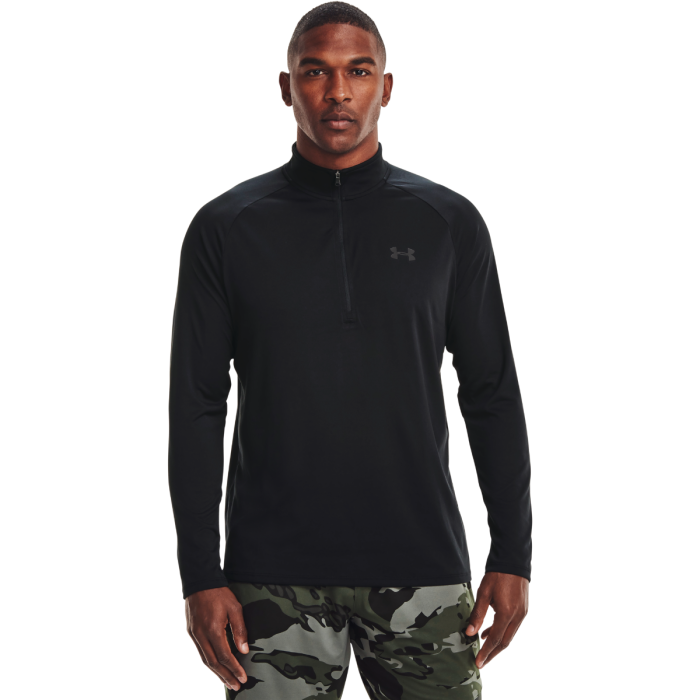 Men‘s Tech 2.0 1/2 Zip Long Sleeve T-Shirt Black - Under Armour