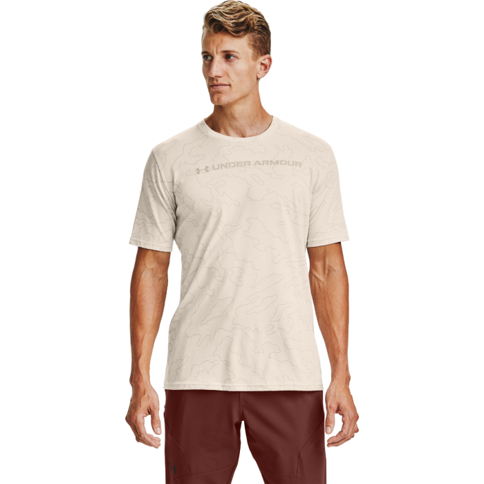 All Over Wordmark T-Shirt Brown - Under Armour