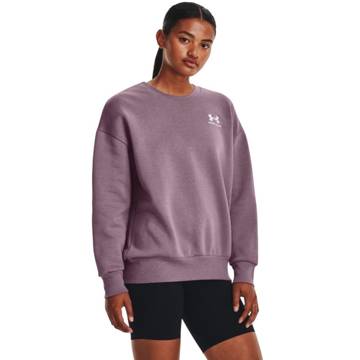 Women’s Essential Fleece OS Crew Sweatshirt Purple - Under Armour