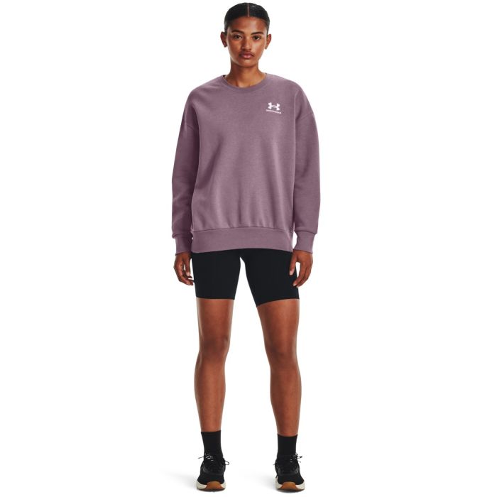 Women’s Essential Fleece OS Crew Sweatshirt Purple - Under Armour