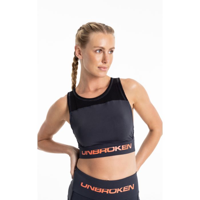 Dopamina Sports Bra Grey - LABELLAMAFIA