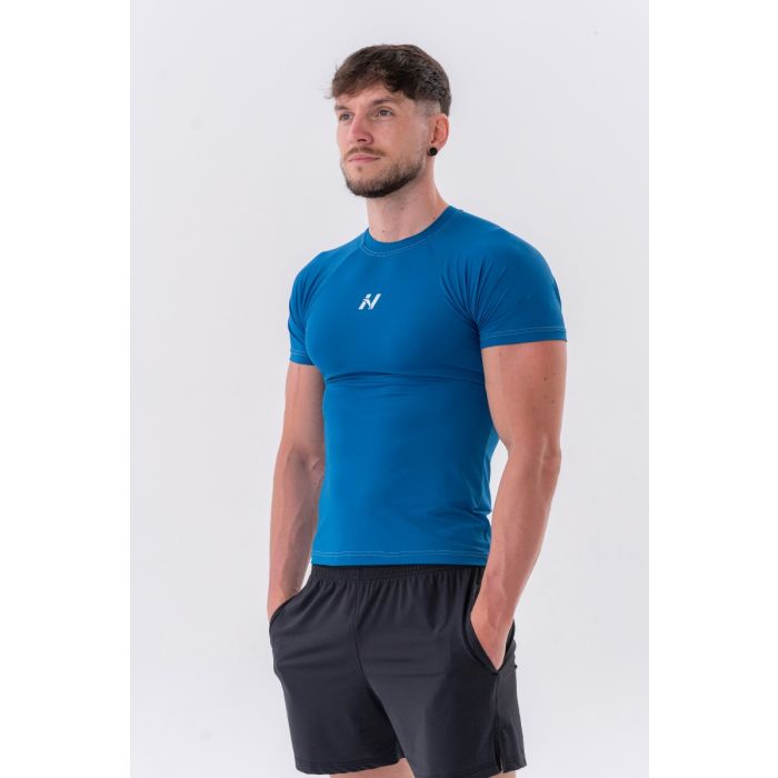 Men‘s Slim-Fit T-Shirt Blue - NEBBIA