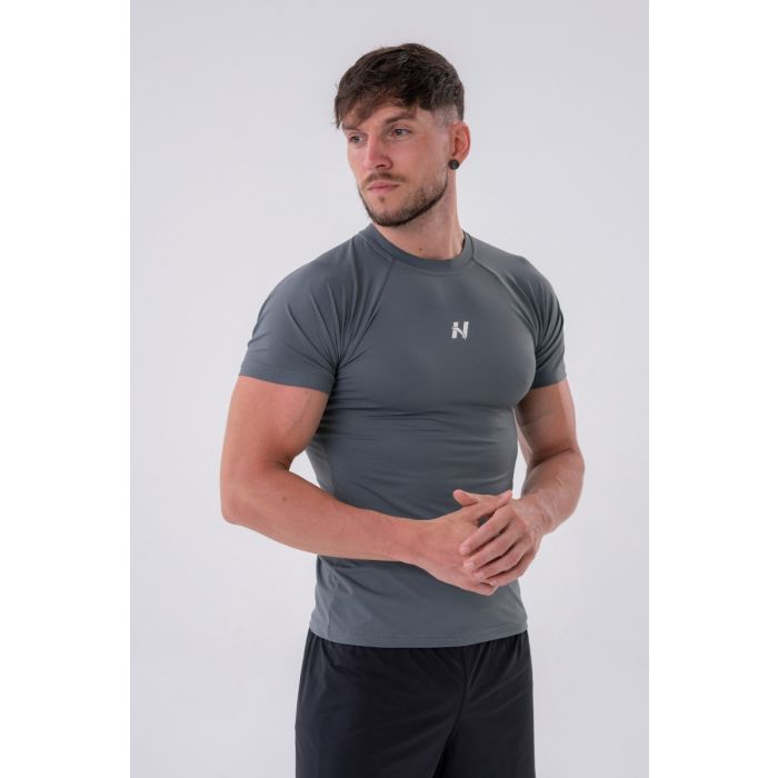 Men‘s Slim-Fit T-Shirt Grey - NEBBIA