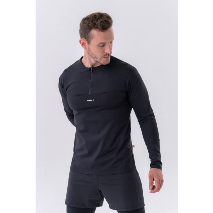 Men‘s Layer Up Long-Sleeve Shirt Black - NEBBIA