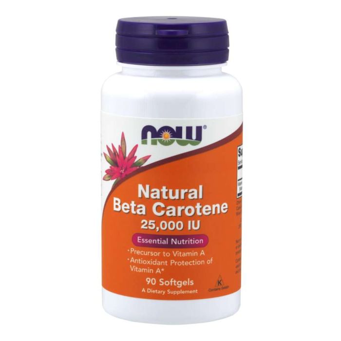 Beta-carotene Natural 7500 mcg - NOW Foods