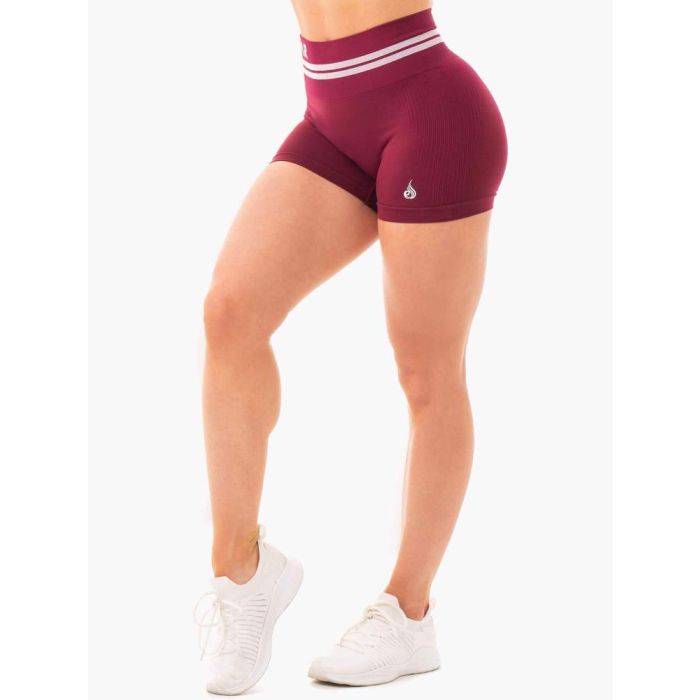 Women‘s Freestyle High-Waisted Shorts Burgundy - Ryderwear