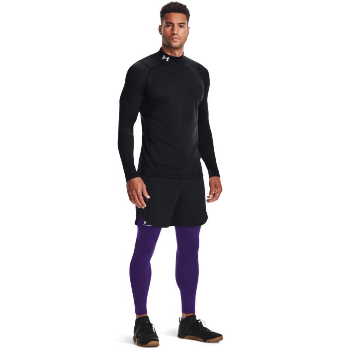 Men‘s ColdGear Armour Fitted Mock Long-Sleeve T-Shirt Black - Under Armour