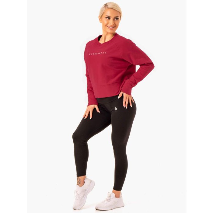 Women‘s Motion Sweater Wine Red - Ryderwear