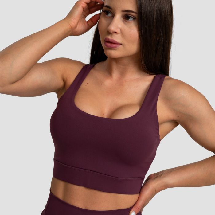 Cut-Out Sport Bra Eggplant - GymBeam