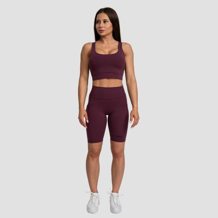 Cut-Out Sport Bra Eggplant - GymBeam