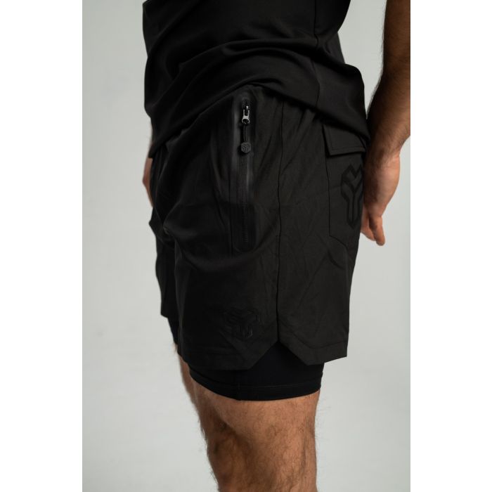 2in1 Shorts Black - STRIX