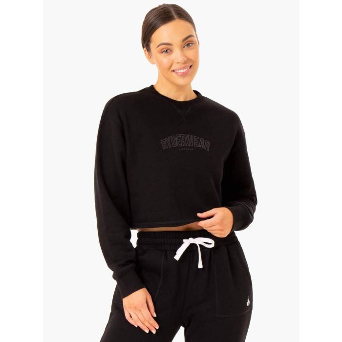 Women‘s Ultimate Fleece Sweater Black - Ryderwear