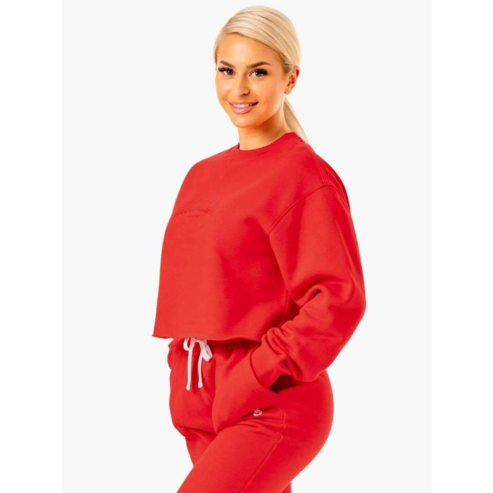 Women‘s Ultimate Fleece Sweater Red - Ryderwear