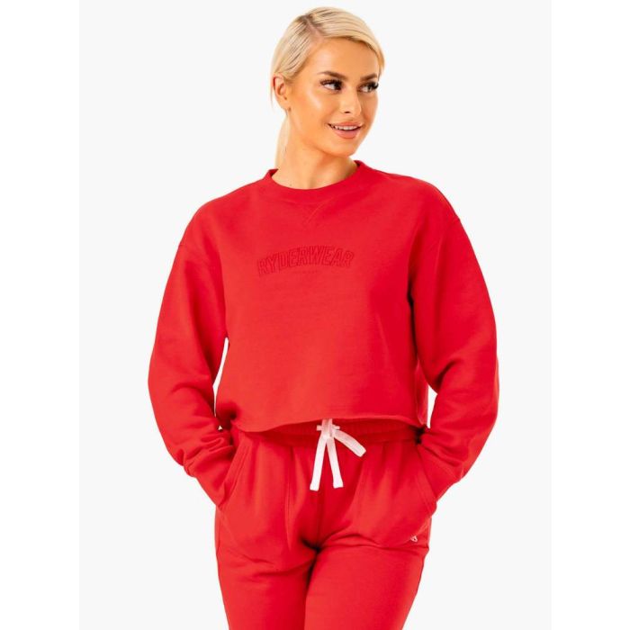 Women‘s Ultimate Fleece Sweater Red - Ryderwear