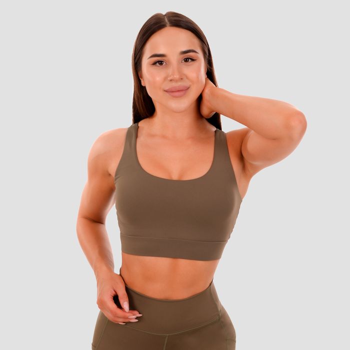 Cut-Out Sports Bra Olive - GymBeam